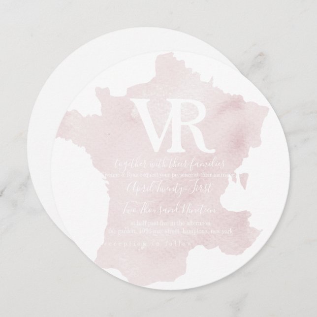 Silhouette de France Invitación (Anverso / Reverso)