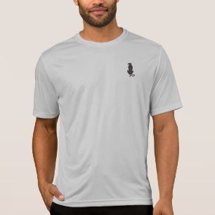 Silhouette de gato negro hombres camiseta gris Spo