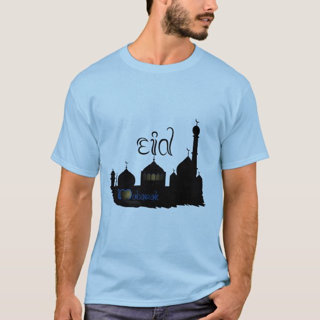 Silhouette de la Mezquita Eid Mubarak - Camiseta m (Anverso)