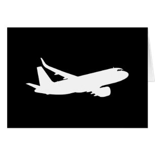 Silhouette de línea de aviones Jet Flying Black De