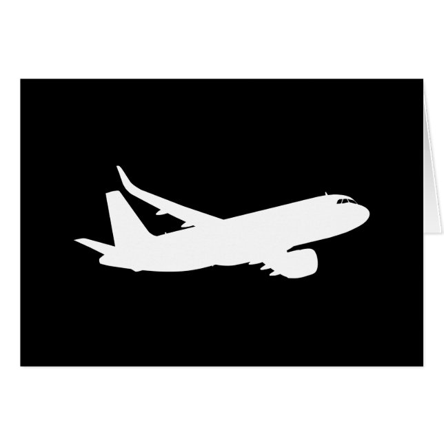 Silhouette de línea de aviones Jet Flying Black De (Anverso (Horizontal))