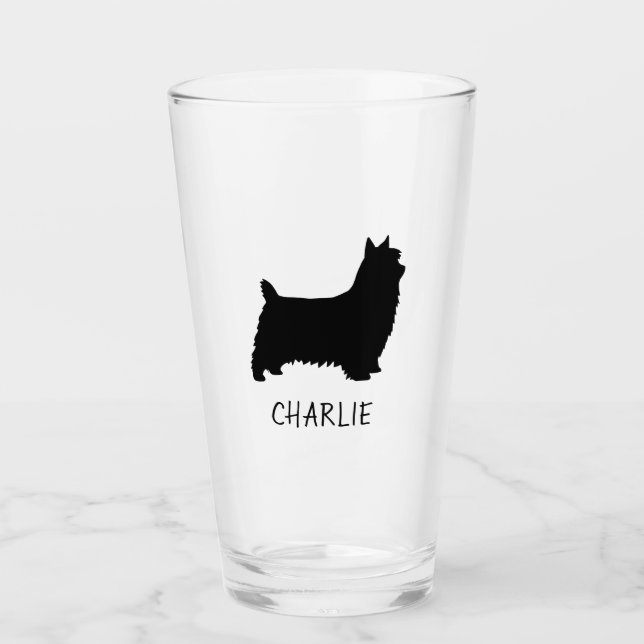 Silhouette de Perro Silky Terrier Consumo Personal (Anverso)
