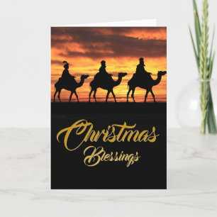 Silhouette de tres sabios   Bendiciones de Navidad