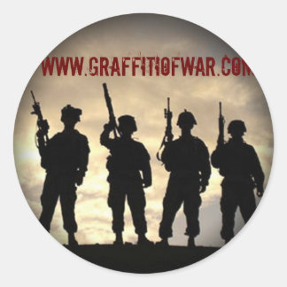 Silhouette Fade to Black Round Pegatinas