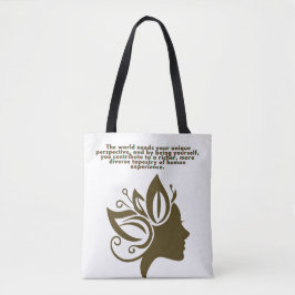 Silhouette Femenina Floral Bolsa de Tote Inspirado