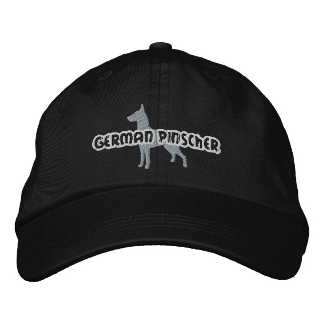 Silhouette German Pinscher Embroidered Gorra (Anverso)
