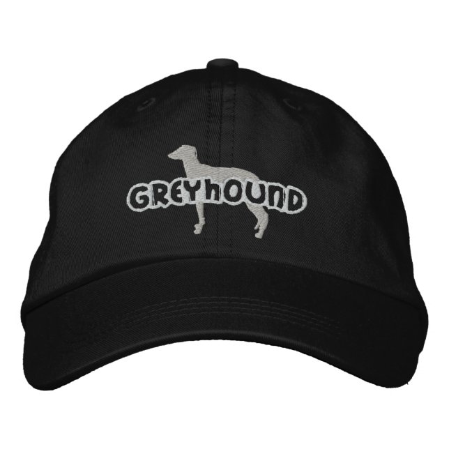 Silhouette Greyhound Embroidered Gorra (Anverso)
