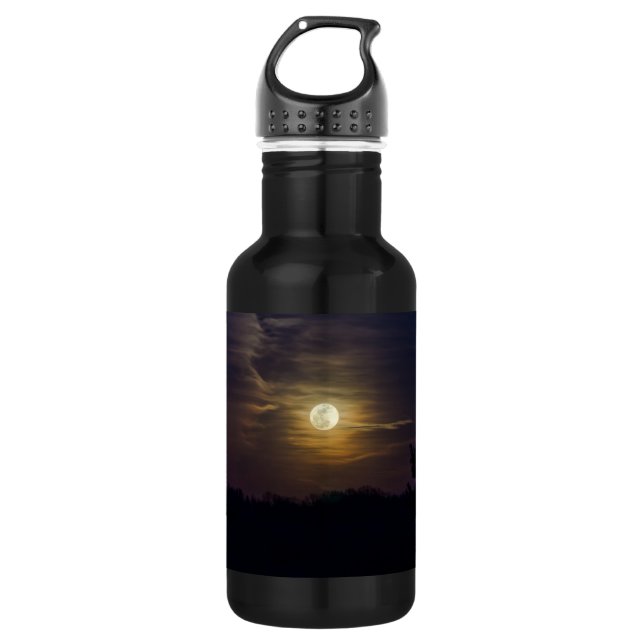 Silhouette Moon Botella de agua de acero inoxidabl (Anverso)