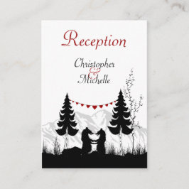Silhouette Mountain Bears Boda Tarjetas de Recepci