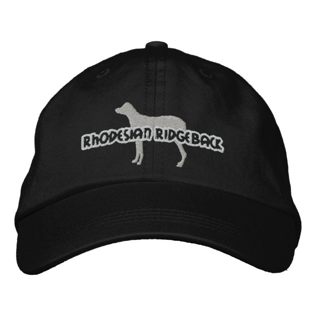 Silhouette Rhodesian Ridgeback Embroidered Gorra (Anverso)