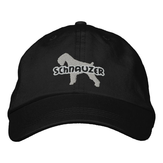 Silhouette Schnauzer Embroidered Gorra (Anverso)