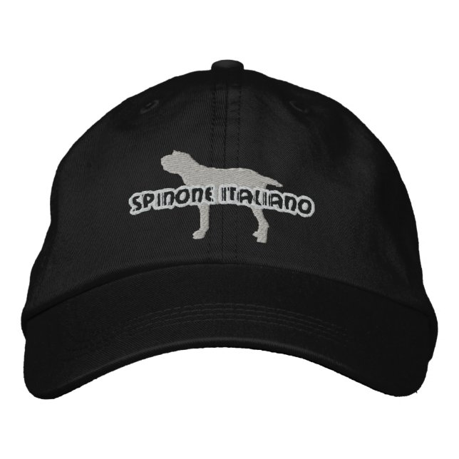 Silhouette Spinone Italiano Embroidered Gorra (Anverso)