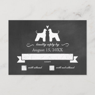 Silhouettes afgano Boda Respuesta de RSVP