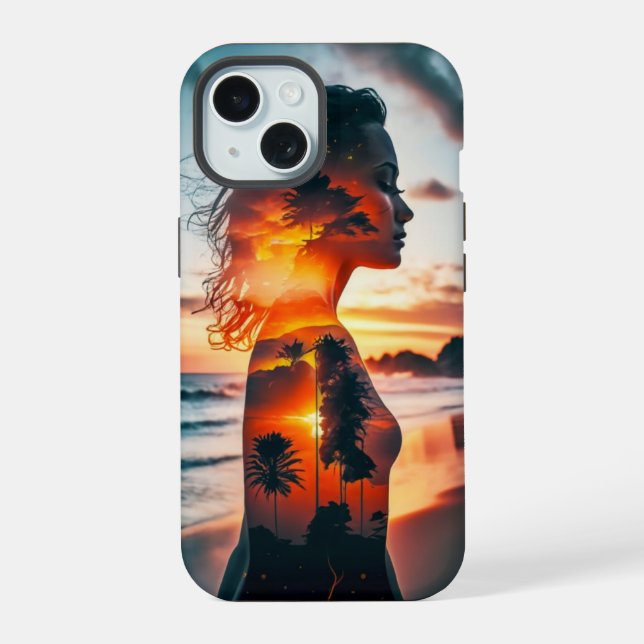 Silhoutte de diosa con estuche de teléfono de la c (Reverso )