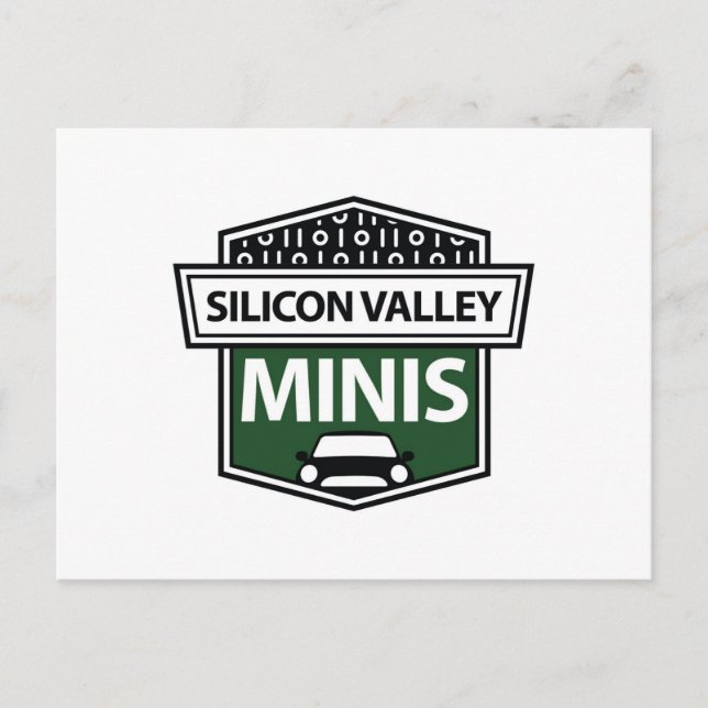 Silicon Valley Minis - Postal con logotipo verde (Anverso)