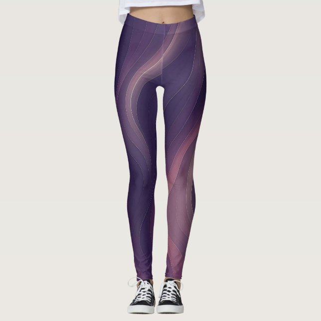 Silken Pulse – Abstract Elegance Leggings Design (Anverso)