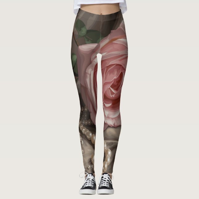 Silken Rosa Leggings (Anverso)