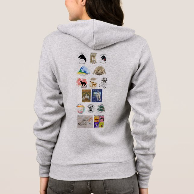Silkenfest logos sudadera de cremallera (Reverso)