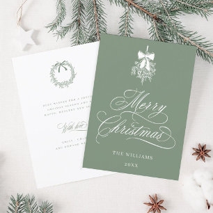 Silky Sage Holly Berry Bouquet Navidad Flat
