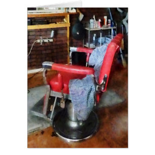 Silla de peluquero roja