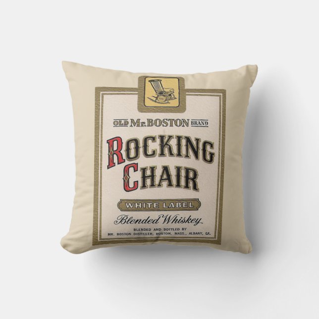 Silla de Rocas Whiskey bar gameroom almohada vinta (Anverso)