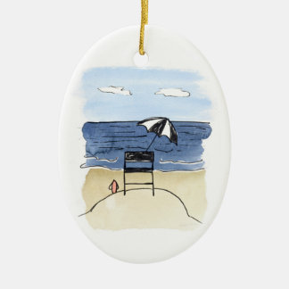 Silla del salvavidas en el ornamento de la playa
