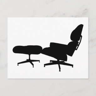 Silla Eames Lounge y postal otomana