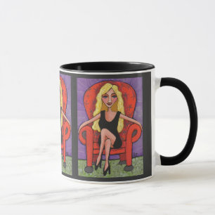Silla rubia y roja descarada - taza