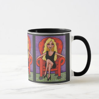 Silla rubia y roja descarada - taza