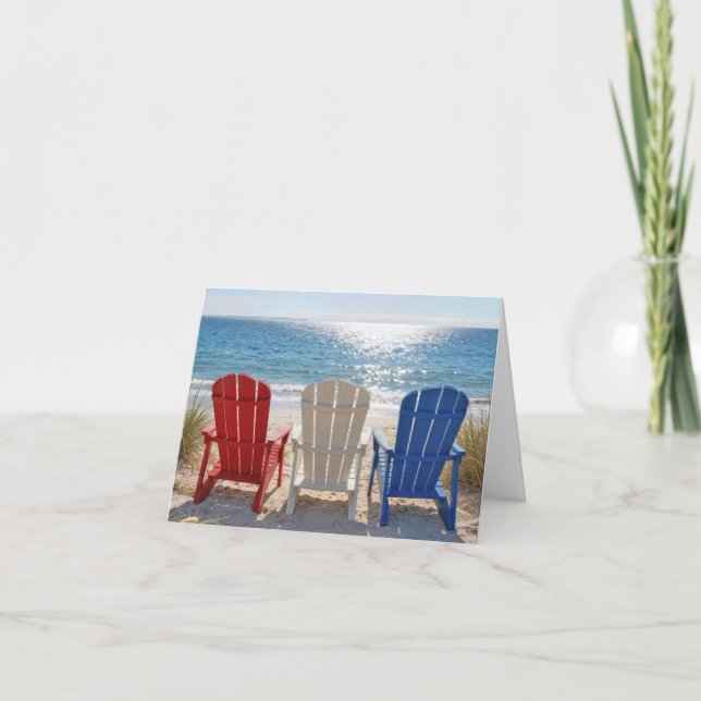 Sillas Adirondack en colores patrióticos (Anverso)
