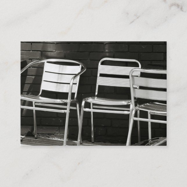 Sillas de la tarjeta de visita de la fotografía (Anverso)