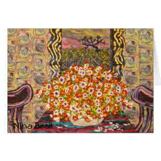 "Sillas del papel pintado w/Two del pollo," por