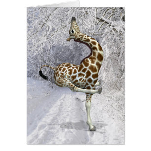 Silly Giraffe En Invierno