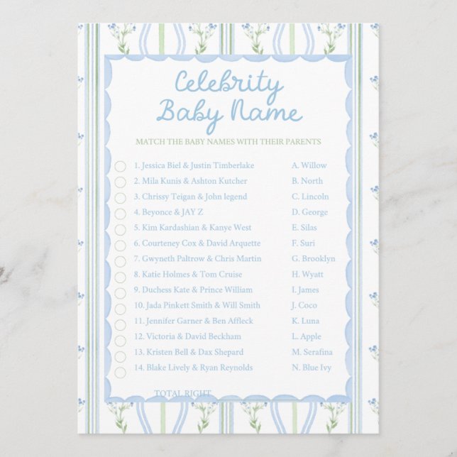 Silly Little Goose Baby Shower Game (Anverso)