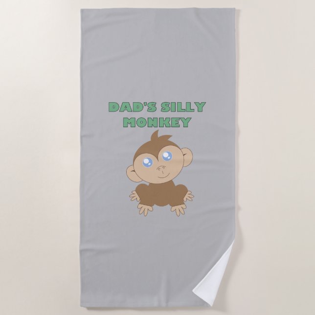 Silly Monkey - Toalla de playa (Anverso)