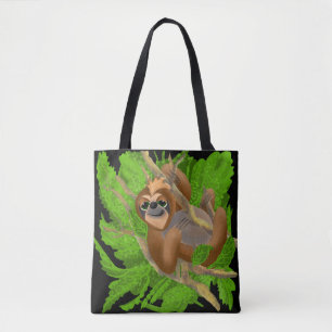 Silly Sloth Relajándose En Una Bolsa De Tote De Ho