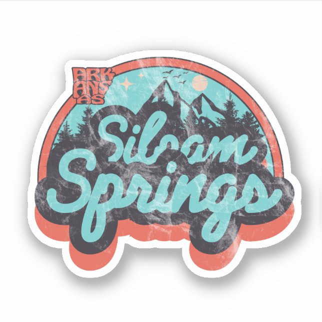 Siloam Springs, Arkansas Pegatina (Anverso)