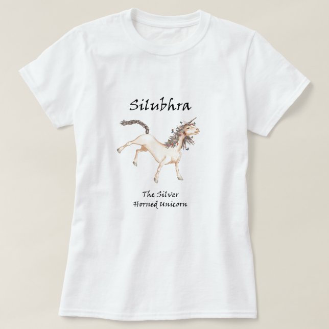 Silubhra, La Camiseta De Unicornio, De Caballo Pla (Diseño del anverso)