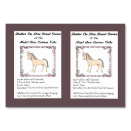 Silubhra La Tarjeta De Comercio Unicornio De Cuell