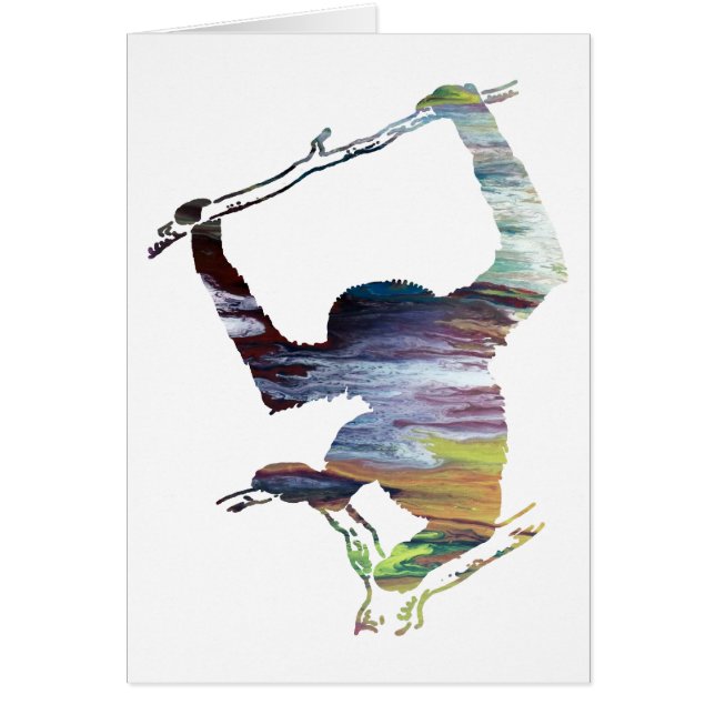 Silueta abstracta del Gibbon (Frente)