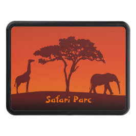 Silueta africana del safari - cubierta del tirón