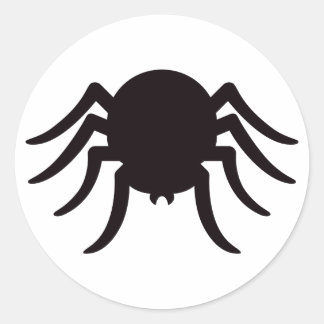 Silueta araña pegatinas de Halloween blancos negro