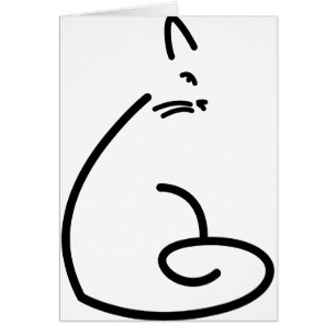 Silueta artística del gato de Swirly