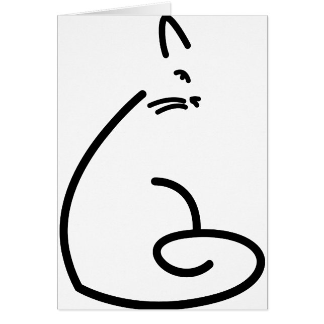 Silueta artística del gato de Swirly (Frente)