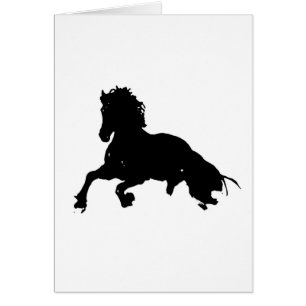 Silueta blanca de caballo en blanco negro