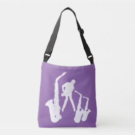 Silueta blanca Jazzman 2 Bolsa de jazz sax 2