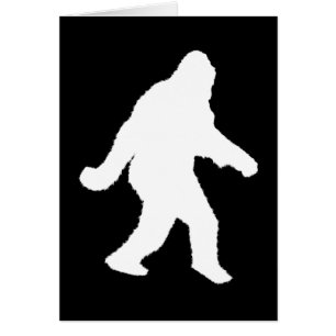 Silueta blanca sasquatch para fondos oscuros