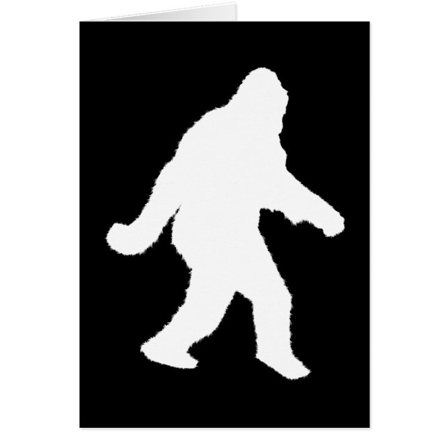 Silueta blanca sasquatch para fondos oscuros (Frente)