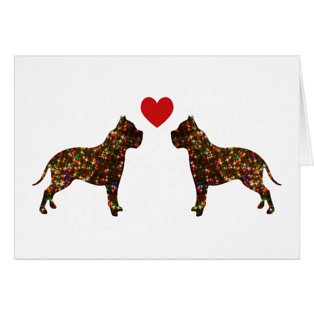 Silueta chispeante del amor de Pitbull (Anverso (Horizontal))