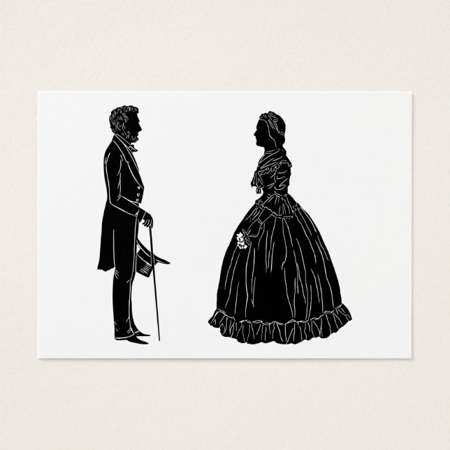 silueta de abraham lincoln mary todd lincoln (Frente)
